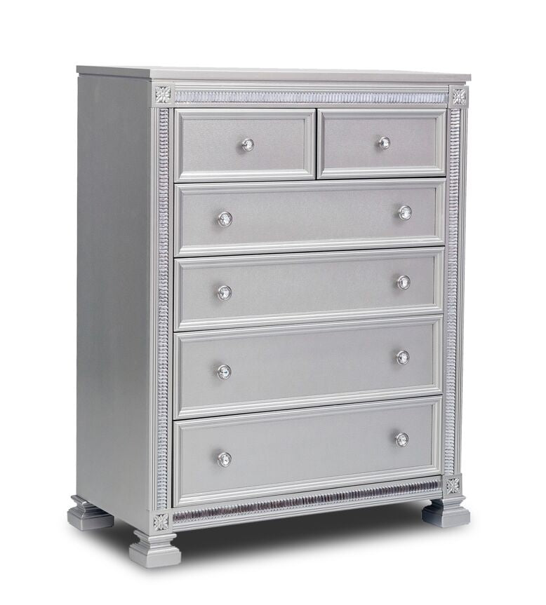 Henley 6 Drawer Chest - Silver
