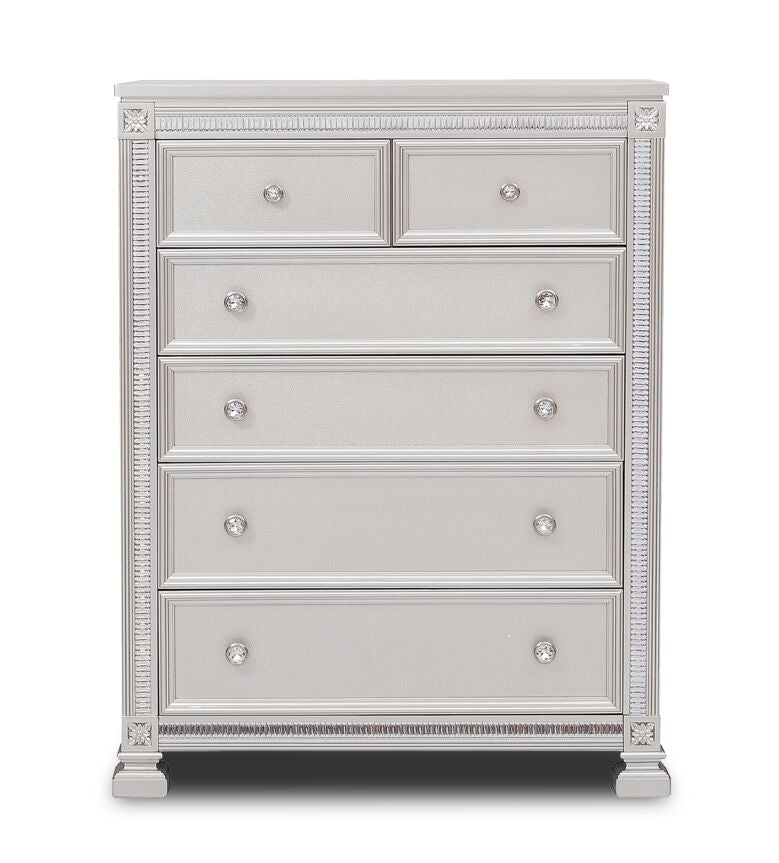 Henley 6 Drawer Chest - Silver