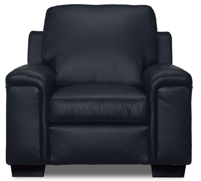 Icon Leather Chair - Navy