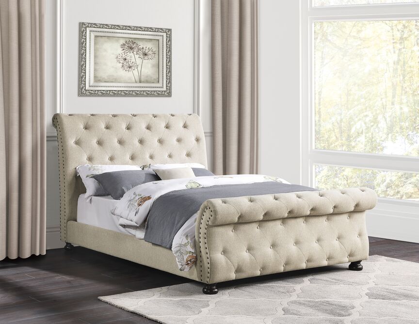 Irene 3-Piece King Bed - Beige