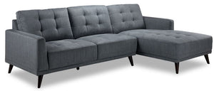 Jersey 2 Pc. Sectional with Right Facing Chaise - Light Grey