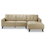 Jersey 2 Pc. Sectional with Right Facing Chaise - Beige