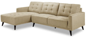 Jersey 2 Pc. Sectional with Left Facing Chaise - Beige