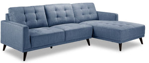 Jersey 2 Pc. Sectional with Right Facing Chaise - Blue