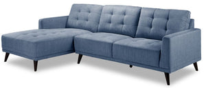 Jersey 2 Pc. Sectional with Left Facing Chaise - Blue