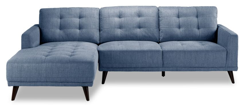 Jersey 2 Pc. Sectional with Left Facing Chaise - Blue