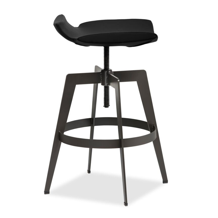 Joyce Adjustable Bar Height Stool - Onyx