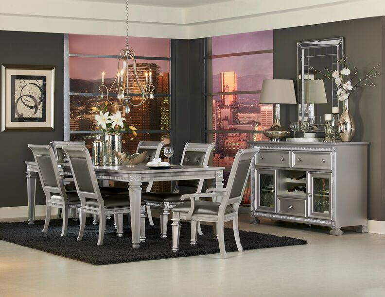 Jule 7-Piece Dining Set - Silver