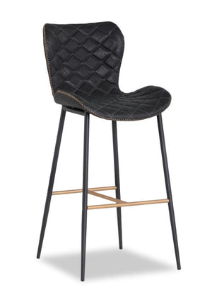 June Bar Height Stool - Antique Black