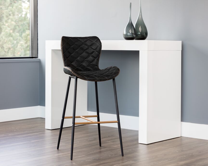 June Bar Height Stool - Antique Black