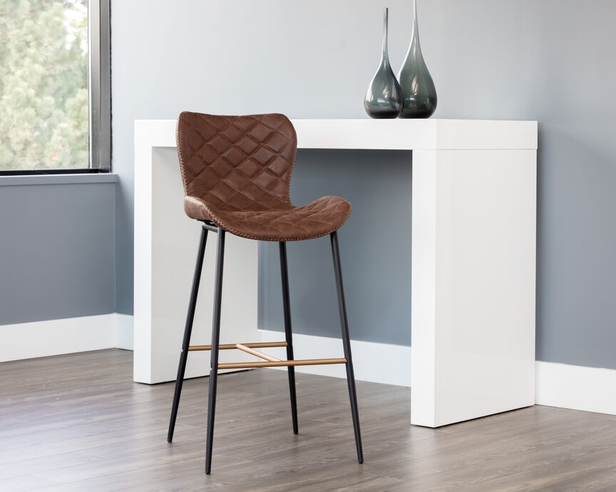 June Bar Height Stool - Antique Brown