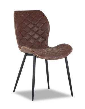 June Side Chair - Black, Antique Brown