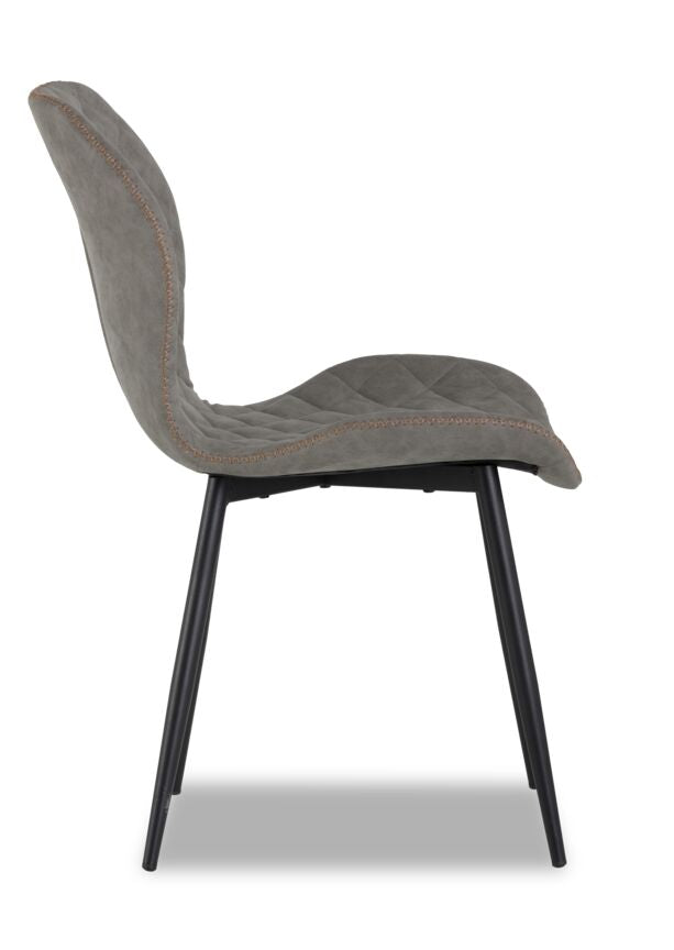 June Side Chair - Black, Antique Grey