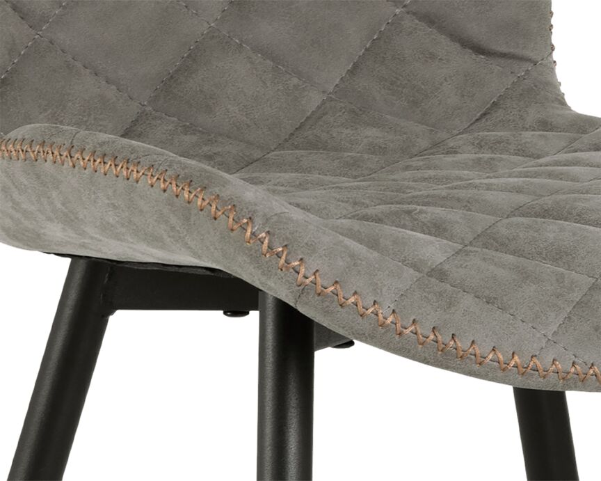 June Side Chair - Black, Antique Grey