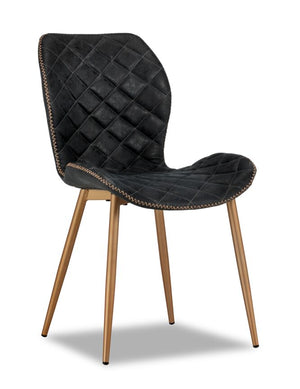 June Side Chair - Champagne Gold, Antique Black