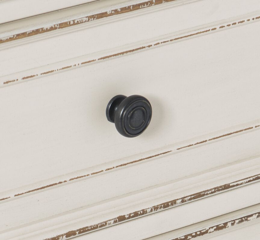 Kamari Night Table - Antique White, Brown