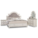 Kamari 6-Piece Queen Bedroom Package - Antique White, Brown