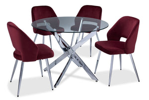 Kate II 5-Piece Dining Set - Red