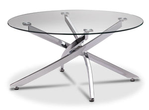 Kate Coffee Table - Glass and Chrome