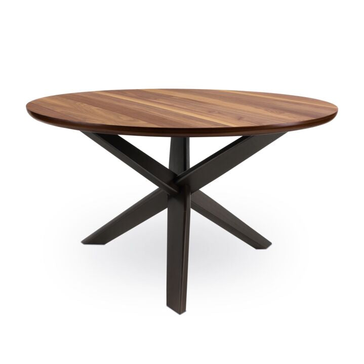 Kayla Dining Table - Natural Finish Table Top with Espresso Base – View 2