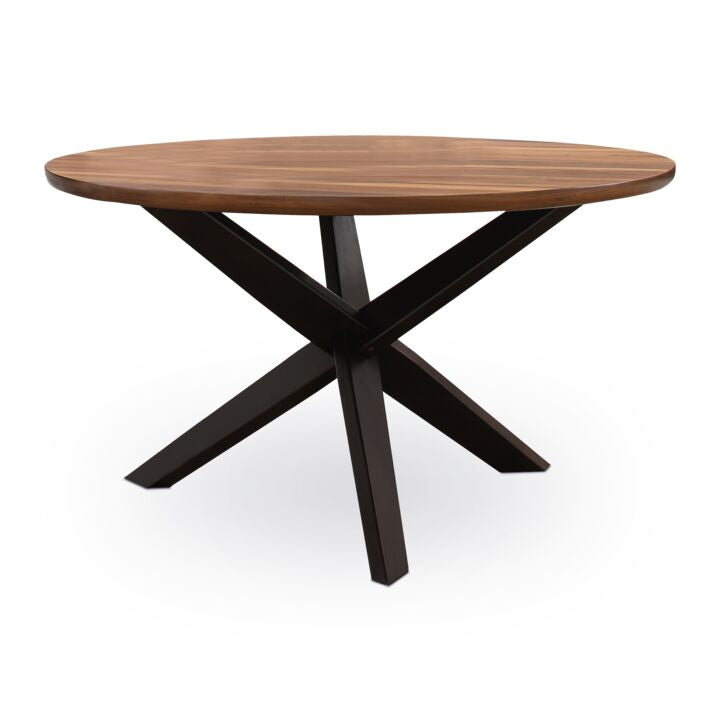 Kayla Dining Table - Natural Finish Table Top with Espresso Base – View 3