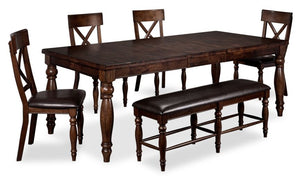 Kingstown 6-Piece Dining Room Set - Chocolate