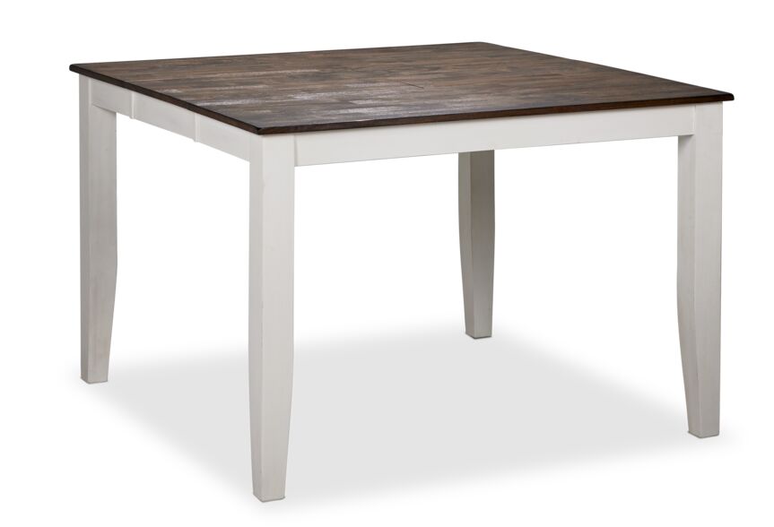 Kona Counter Height Dining Table - White and Grey-Brown