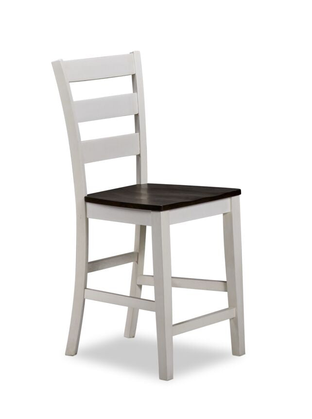 Kona 7-Piece Pub Height Dining Set - White and Grey-Brown