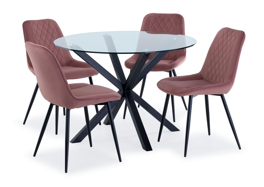 Liliana 5-Piece Dining Set - Coral