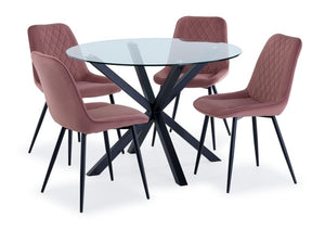 Liliana 5-Piece Dining Set - Coral