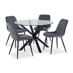 Liliana 5-Piece Dining Set - Grey