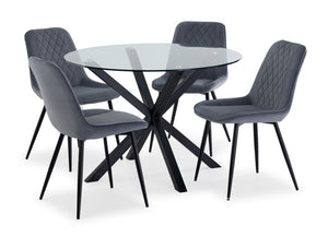 Liliana 5-Piece Dining Set - Grey