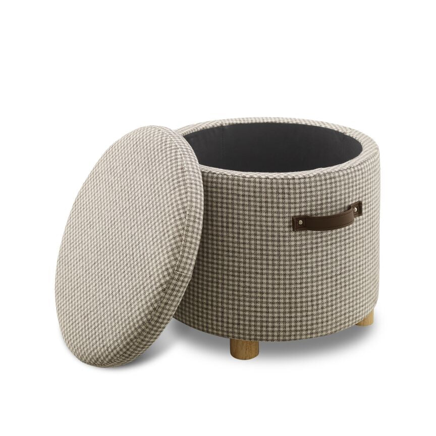 Logan Storage Ottoman - Light Grey