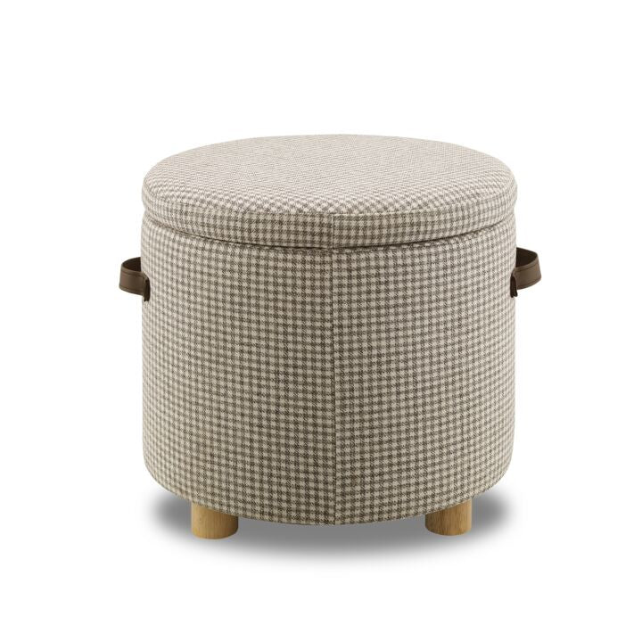 Logan Storage Ottoman - Light Grey