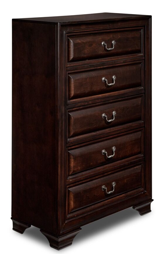 Louis 5-Piece King Storage Bedroom Package - Cherry