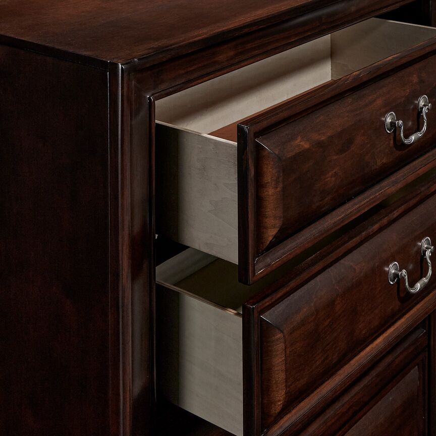 Louis 5 Drawer Chest - Cherry
