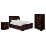 Louis 5-Piece King Storage Bedroom Package - Cherry