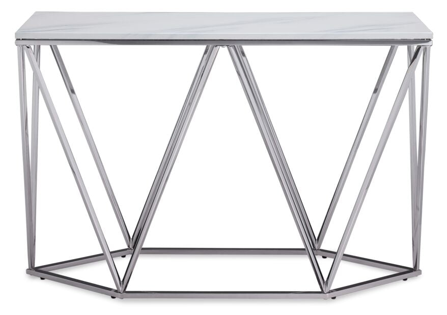 Lynn Sofa Table - Marble and Stainless Steel
