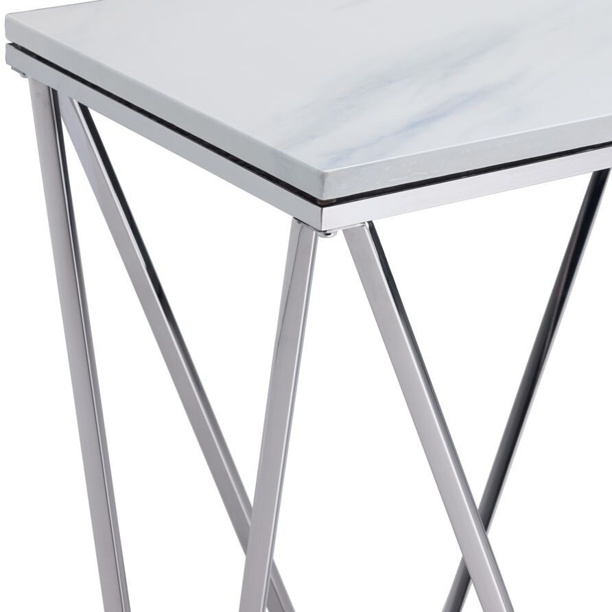 Lynn Sofa Table - Marble and Stainless Steel
