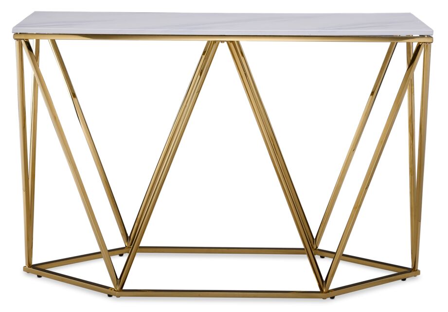 Lynn Sofa Table - Marble and Gold