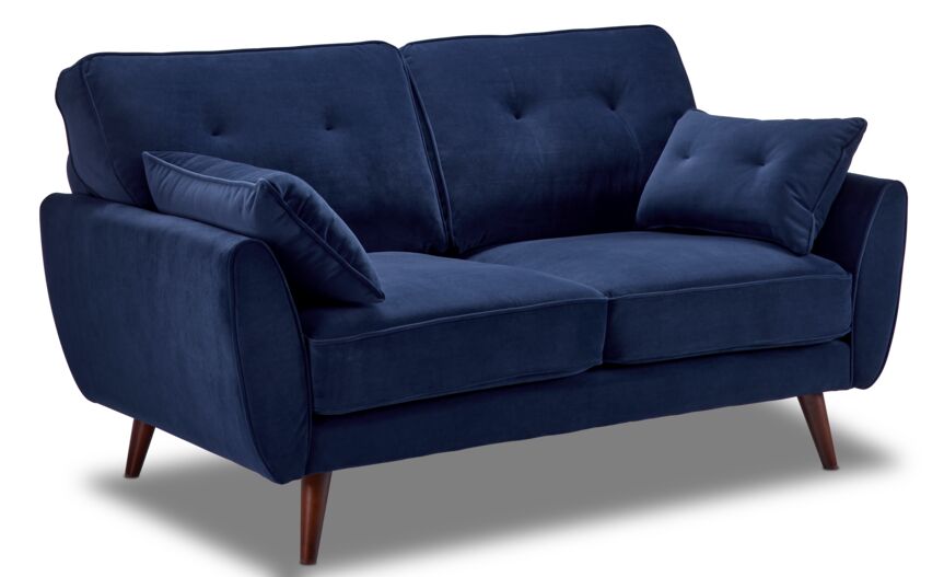 Mallory Sofa and Loveseat Set- Blue