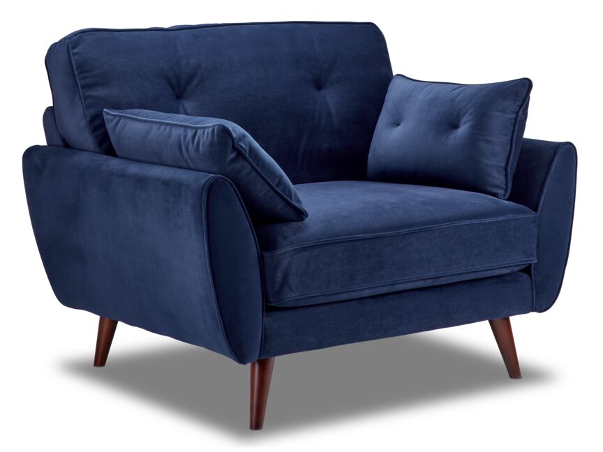 Mallory Sofa, Loveseat and Chair Set- Blue