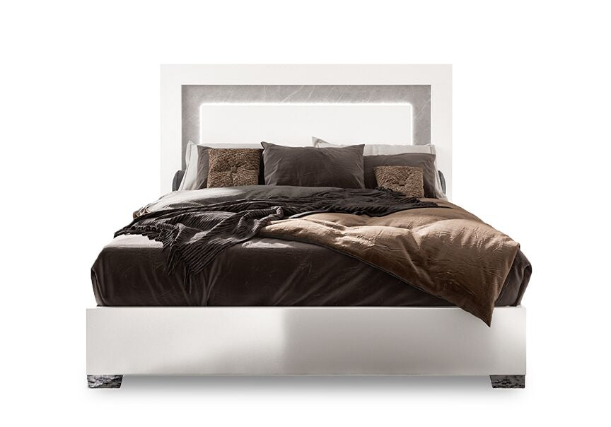 Mara 6-Piece Queen Bedroom Package - White Lacquer