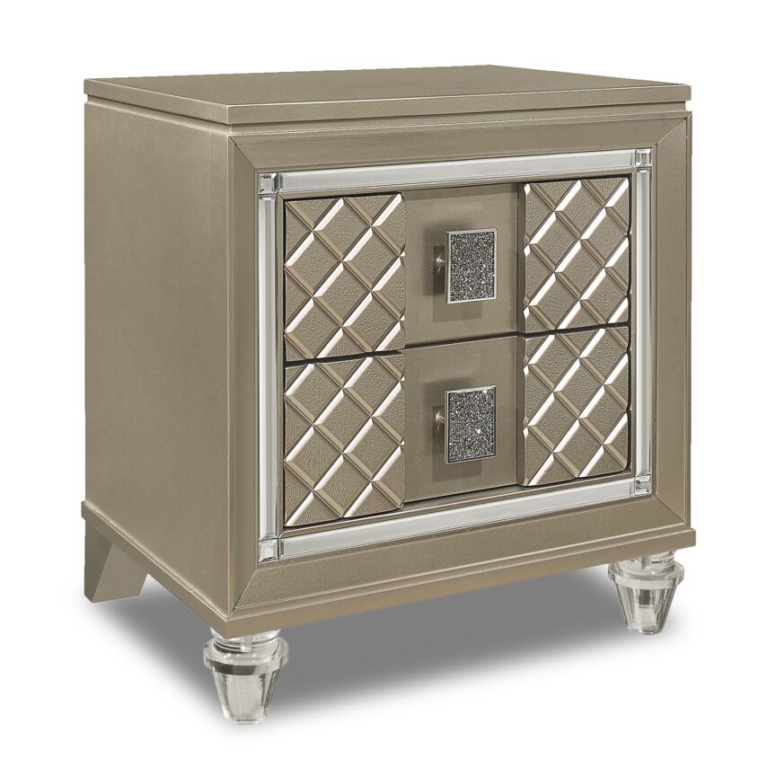 Meera 5-Piece Twin Bedroom Package - Champagne