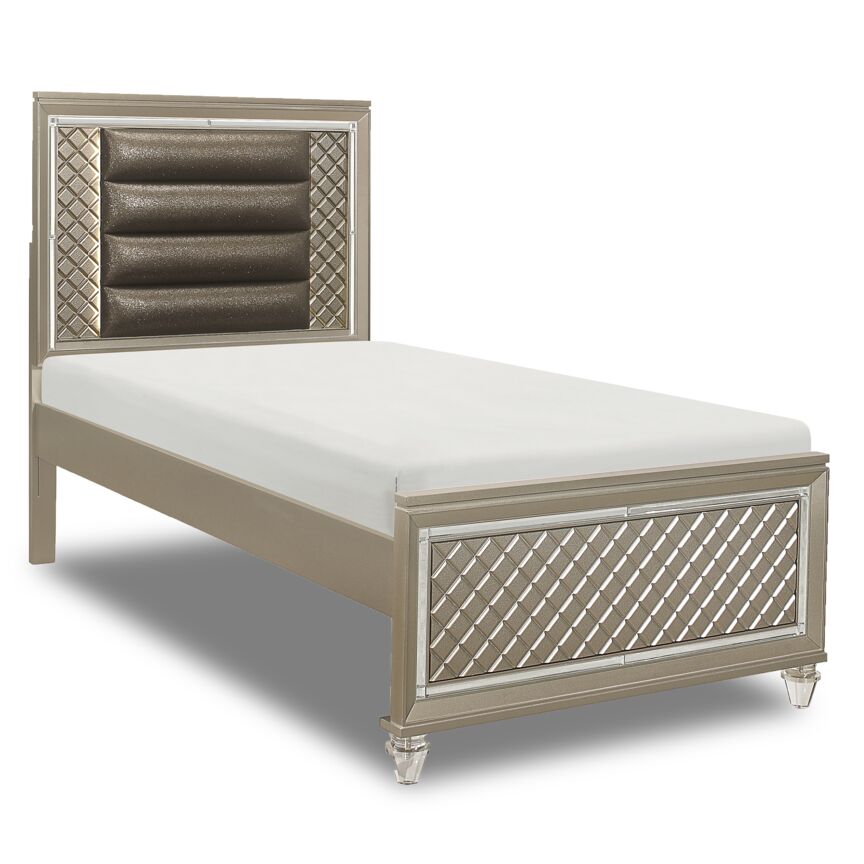 Meera 6-Piece Twin Bedroom Package - Champagne