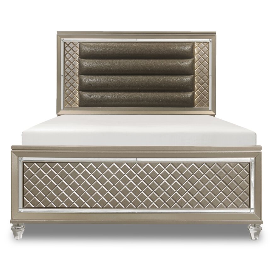 Meera 3-Piece Full Bed - Champagne