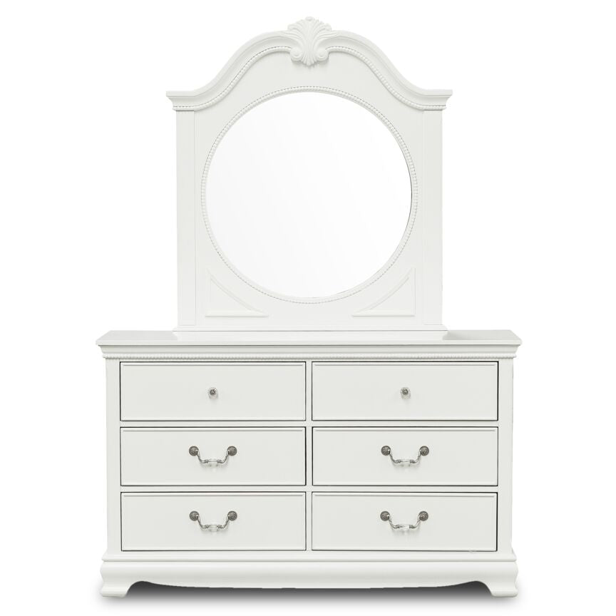 Melanie 6 Drawer Dresser - White