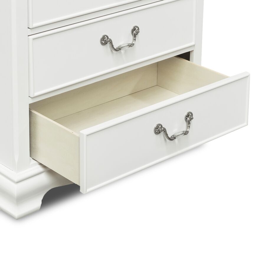 Melanie 5 Drawer Chest - White