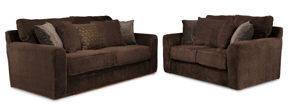 Midwood Sofa and Loveseat - Chocolate