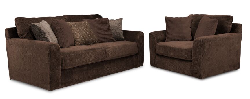 Midwood Sofa and Chair - Chocolate